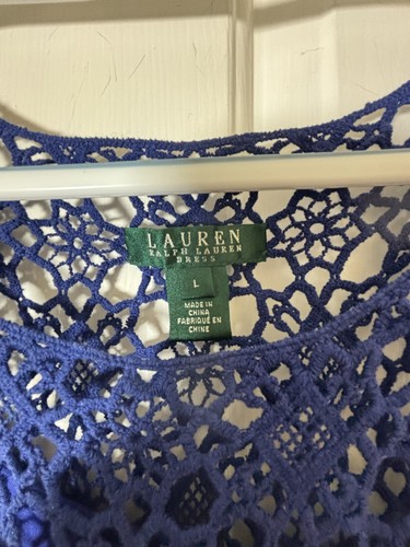 Ralph Lauren Strickkleid Spitze Overlay Größe Large - Bild 3 von 9