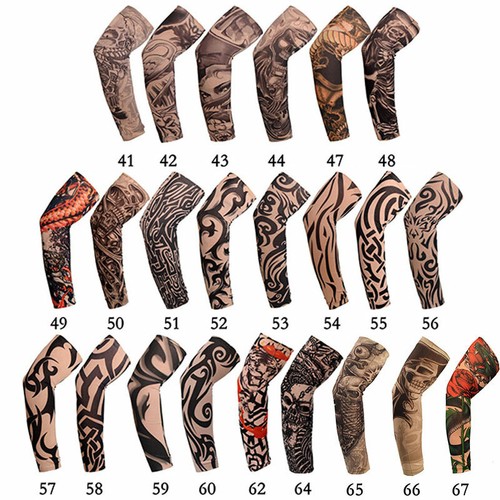 1PC Temporäre Tätowierung Ärmel Körper Kunst Kühlung Falsche Slip Auf Arm Son >