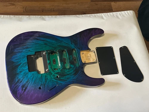 2002 Made in Japan Jackson DK2 Eerie Dress Swirl Guitar Body Floyd Ready