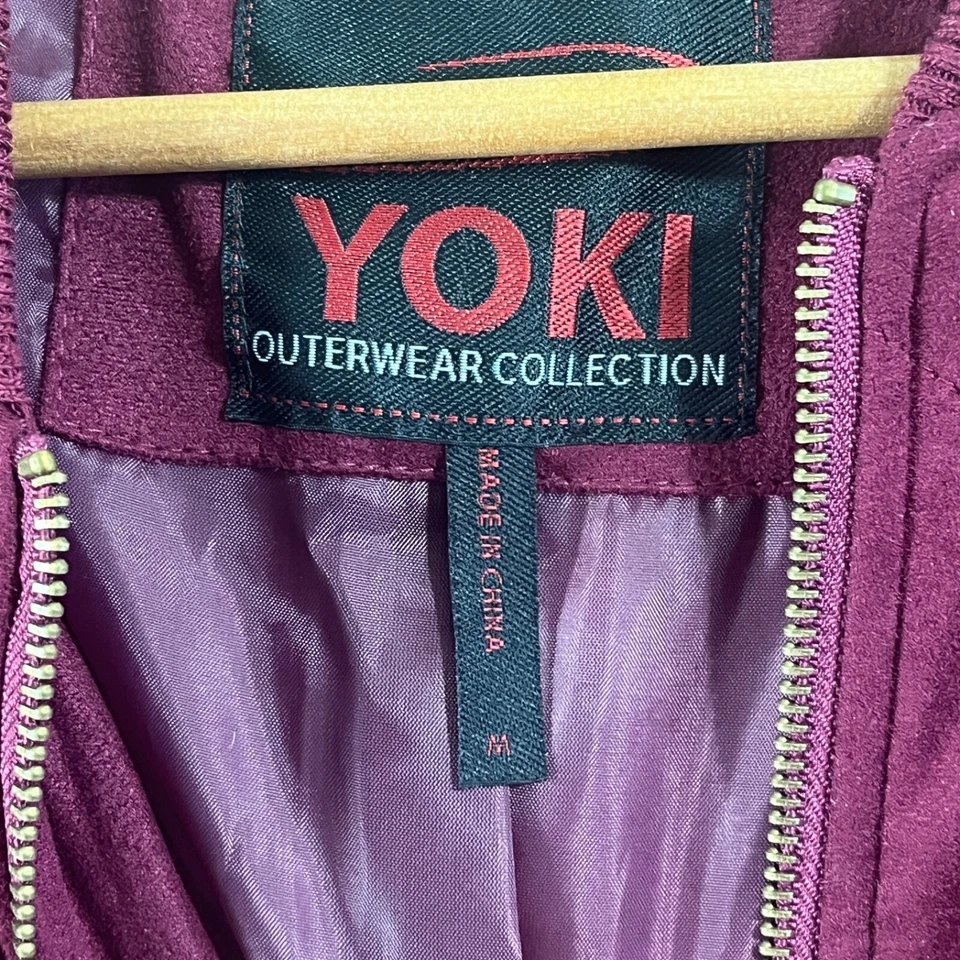 Yoki Jacket Junior Womens Medium Red Burgundy Quilted Zip Up Bomber NWT - Image 2 of 4