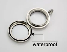316L Stainless Steel Waterproof Screw Open Floating Glass Locket for Charms