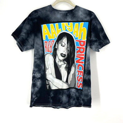 Aaliyah R&B Princess Graphic Band Tee Black Tie Dye Size 3XL NWOT