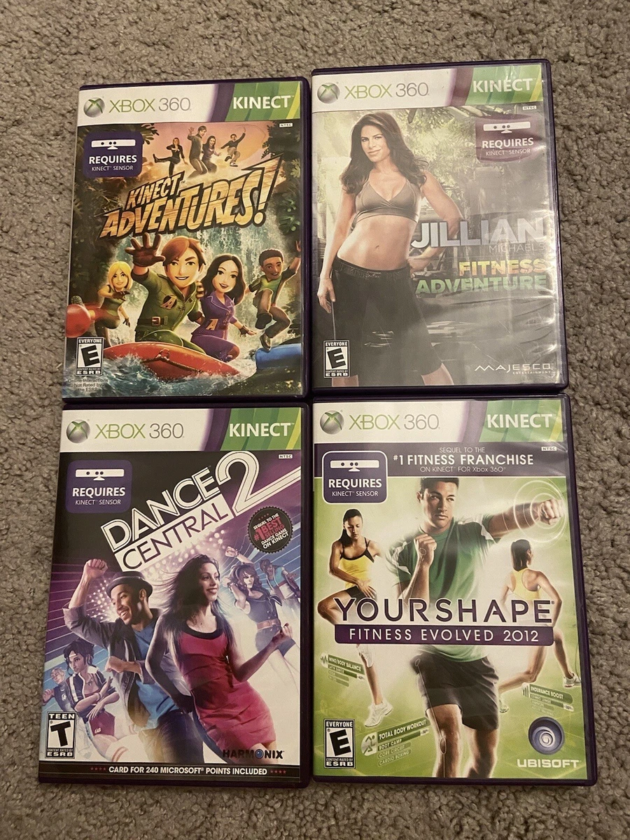 Lot of (2) XBOX 360 KINECT Games JUST DANCE 4 Kinect Adventures