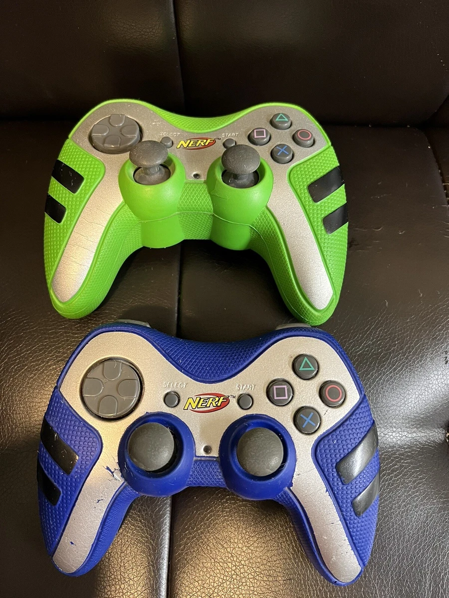 2 Nerf PS2 Controllers green blue eBay