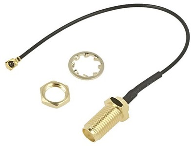 AD.ANT.021.2 Kabel 150mm IPEX-Buchse abgewinkelt,SMA weiblich JC Antenna