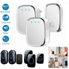 Wireless Doorbell Plug-In Long Range Receiver Remote Chime Door Bell Waterproof