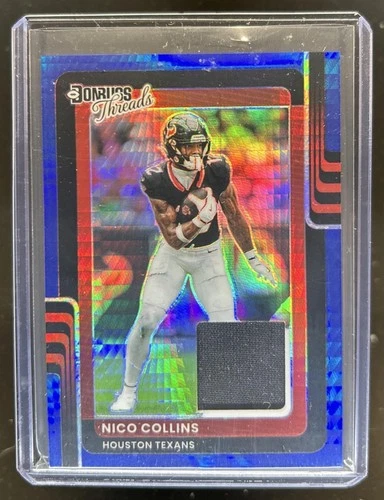2025 Donruss Optic Nico Collins Blue Hyper (RAW)