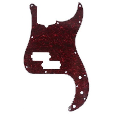 Musiclily Pro Red Tortoise 13 Hole Modern Pickguard For USA Precision Bass PB