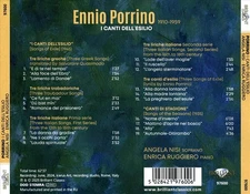 ANGELA NISI / ENRICA RUGGIERO ENNIO PORRINO: I CANTI DELL'ESILIO (SONGS OF EXILE