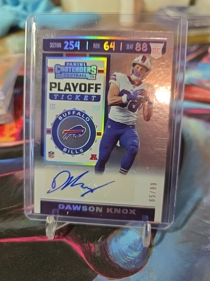 Dawson Knox Panini Contenders #180 Autograph Playoff