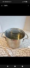 Calphalon Large 6 Qt Stainless Steel Stock Pot #806 Heavy Bottom Includes Lid!