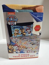 Nickelodeon PAW Patrol Kids Twin 3 Piece Gray Sheet Set.