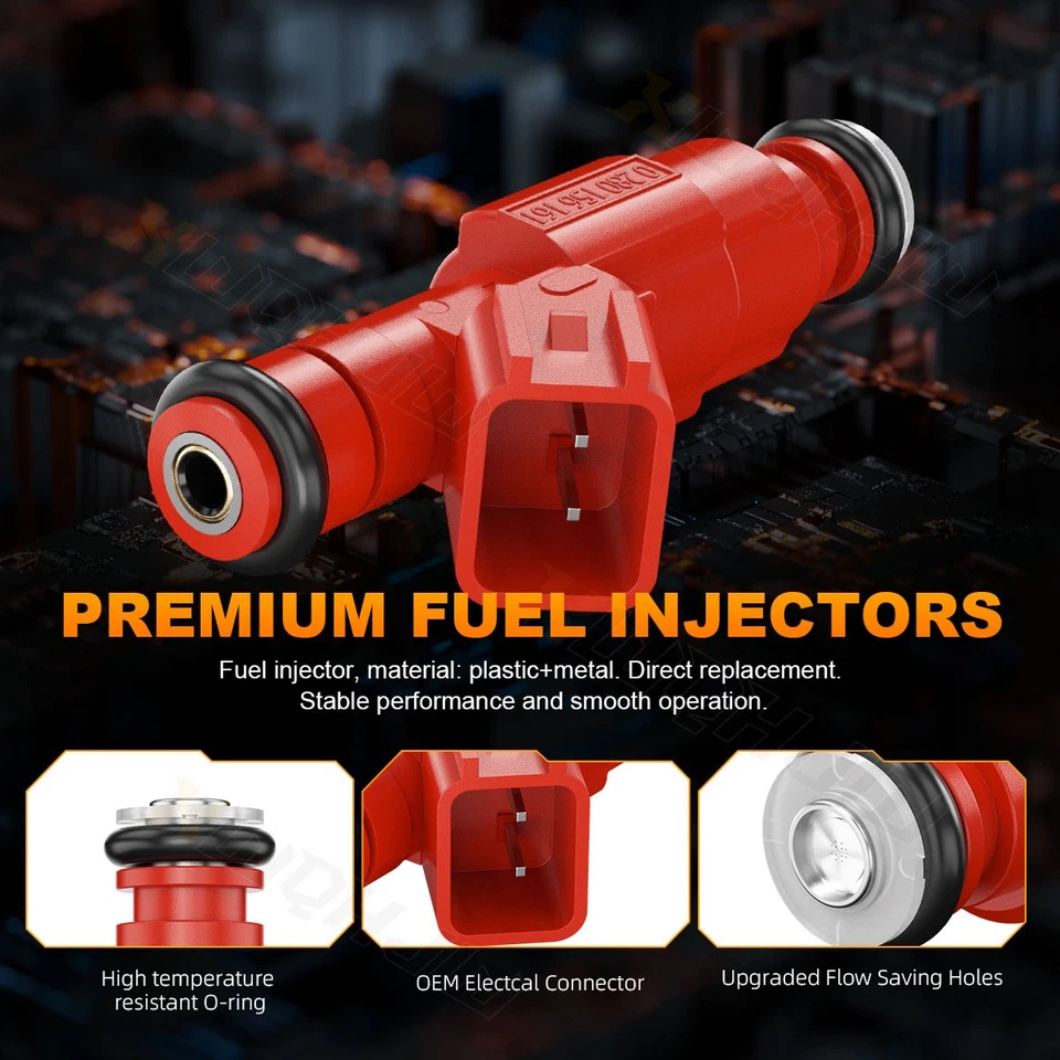 6X Inyector de combustible genuino actualización 12 orificios para Jeep Liberty 2002-2003 3,7 L Foto 4 de 4