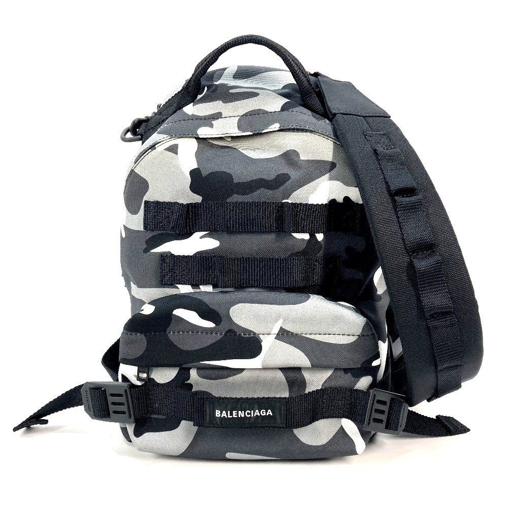 BALENCIAGA 6440312 Camouflage Army Backpack Shoulder Bag 2WAY