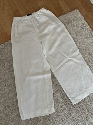 Leichte sommerhose stoffhose Hallhuber 36/38 s/m mit Strech Bund weiß 