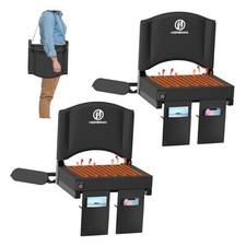Heated Stadium Seats for Bleachers with Back Support, 3 No Armrests x 2pcs