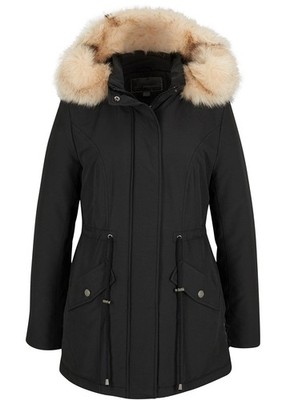 Neu Parka mit Kapuze und Tunnelzug Gr. 40 Schwarz Damen Winter-Jacke