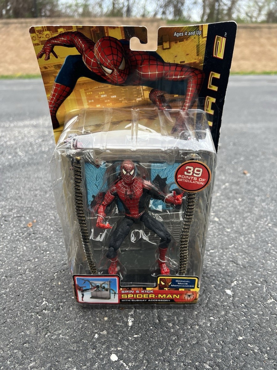 未開封 TOYBIZ スパイダーマン2 2004 Toy Biz Spiderman 2 Spin and Kick Movie Action Figure NM | eBay