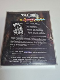 Warrior Vectrex Game with Custom Box and Overlay (Black Box and Cart)