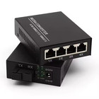 Media Converter Sc Single Mode Fiber Optic Media Converter 1fiber 4rj45 lan port