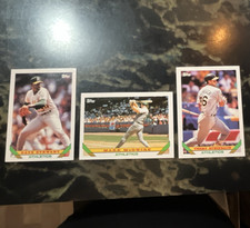 Topps Athletics Stewart McGwire Steinbach 1993 Baseball Trading Card Lot