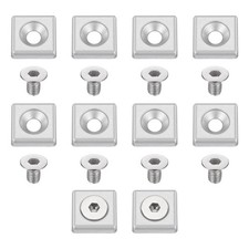 10Pcs Profile End Cap, Zinc Alloy 2020 EU Standard T-Slot Extrusion, Silver