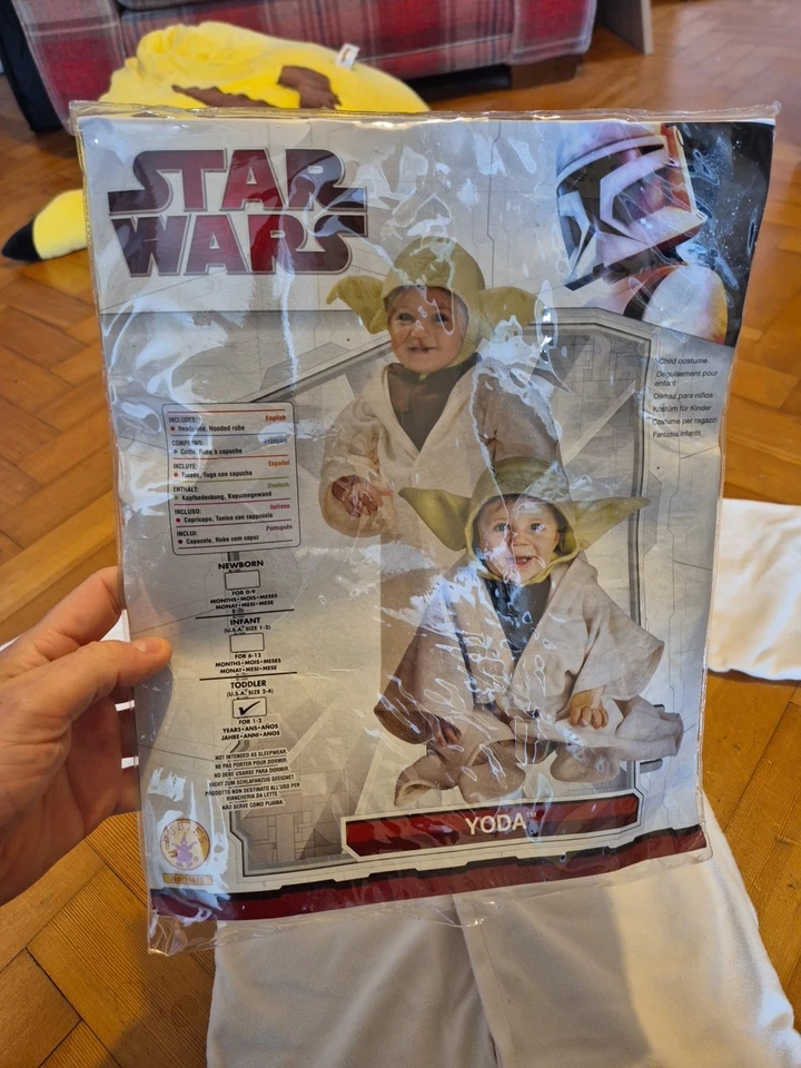 Rubies Official Disney Star Wars Baby Yoda Costume Toddler (Ages 1-2) - Image 2 of 4