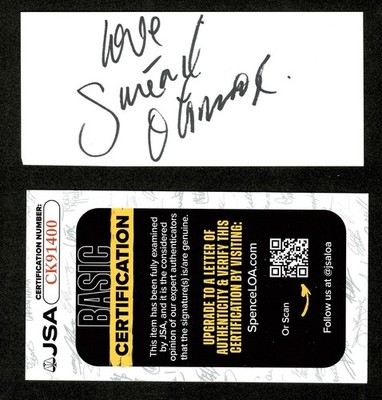Sinead O Connor Signed Autographed 2x5 Card JSA Cert Singer Nothing Compares 2 U