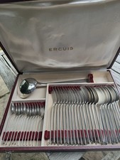 Ménagère ERCUIS  # Christofle Art Déco Cambodge métal argenté 1970  36 P TBE