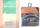 Set: Soft Body Pillowcase SPACE JAM 29x54" & Pink Microfiber TWIN Flat Sheet/NEW