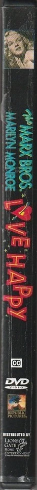 Love Happy ~ Marilyn Monroe / Marx Bros. ~ VGC ~ Region 1 ~ Free Post - image 3 of 3
