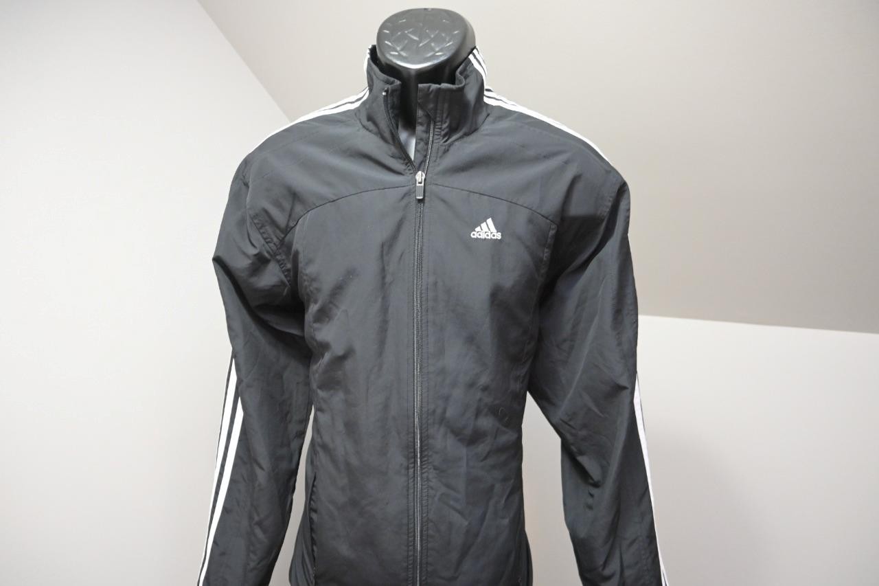 Adidas Track Jacket Performance Black Striped Ful… - image 3