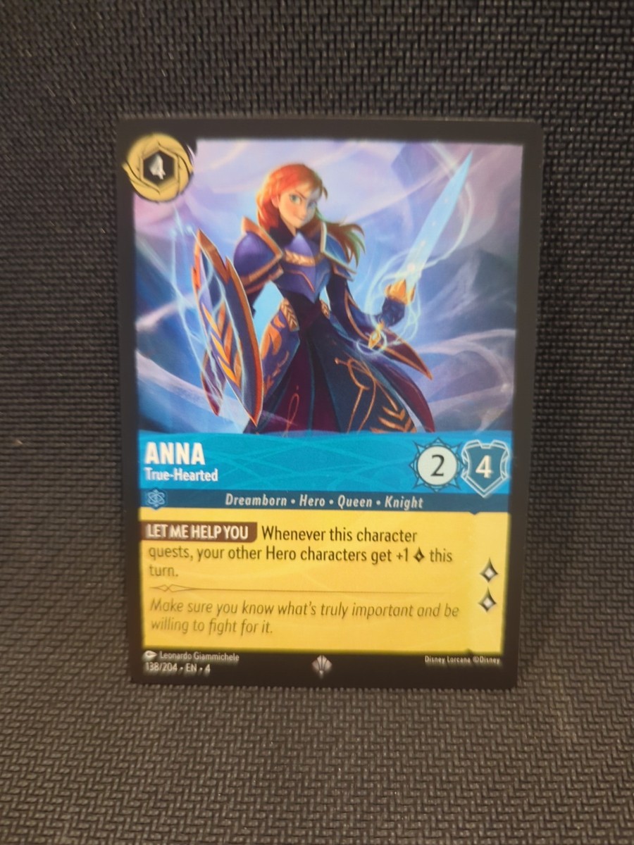 anna lorcana card Disney TCG True-Hearted Regular Super Rare 138/204 Diplomatic Queen Inkwell Icon on Card Any Anna fans? : r/Lorcana