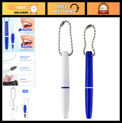 2pcs Portable Dental Tooth Hook Tools for Teeth Cleaning, Plaque & Stains Remove