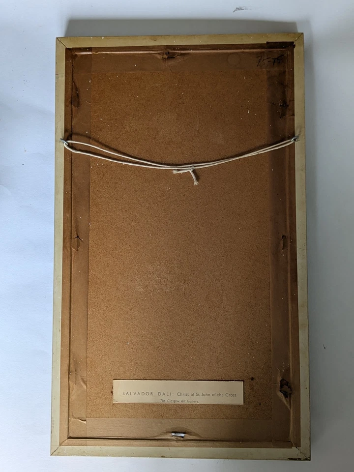 Estampado vintage Salvador Dalí Cristo de San Juan. Galería de Arte de Glasgow  Foto 3 de 4