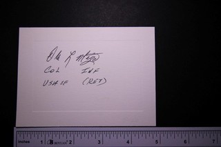 KOREAN WAR Medal of Honor OLA L. MIZE (1931 2014) AUTOGRAPH Heavy Stock CARD