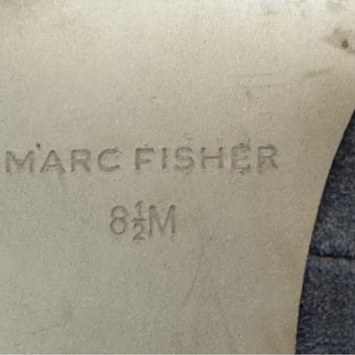 Women’s Marc Fisher Size 8.5 Gray Suede Jasmyn Heels w Ankle Tie & Back Zip - Picture 10 of 12
