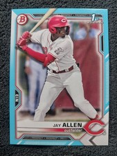 Jay Allen #'d /499 - 2021 Bowman Draft 1st Sky Blue Parallel #BD-11 Reds