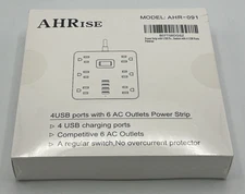 AHRise Power Strip Extension Cord 6 AC Outlets and 4 USB Charging Ports