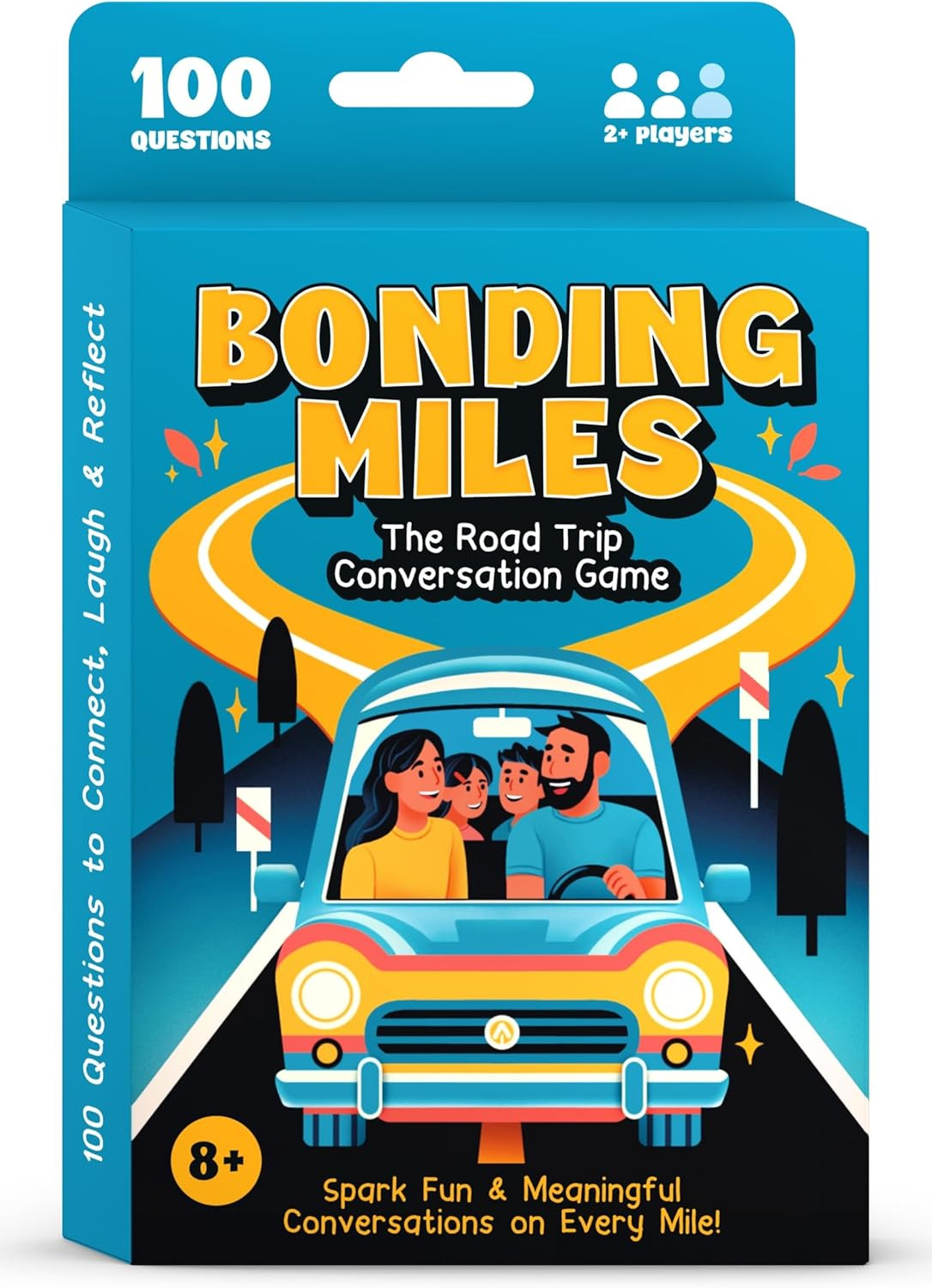 Bonding Miles – Road Trip Conversation Card Game for Kids, Teens & Adults, Car G