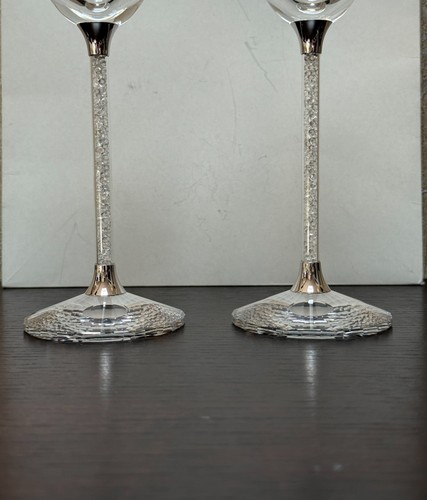 Swarovski Flauti Champagne Stelo Cristallino con Cristallo Trasparente Set di 2 - Foto 2 di 4