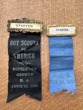 Antique Boy Scout Patch Badge Ribbon Medal Lot 1915 New Jersey 1921 New Jersey
