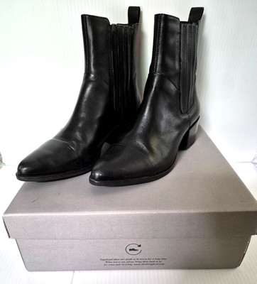 Vagabond Marja Ankle Pointed Toe Boots Black Leather Women s Size EU 37 US 7 NIB