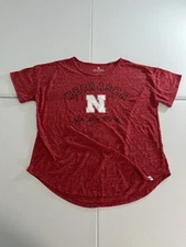 Nebraska Cornhuskers T Shirt Size Large Red And White 