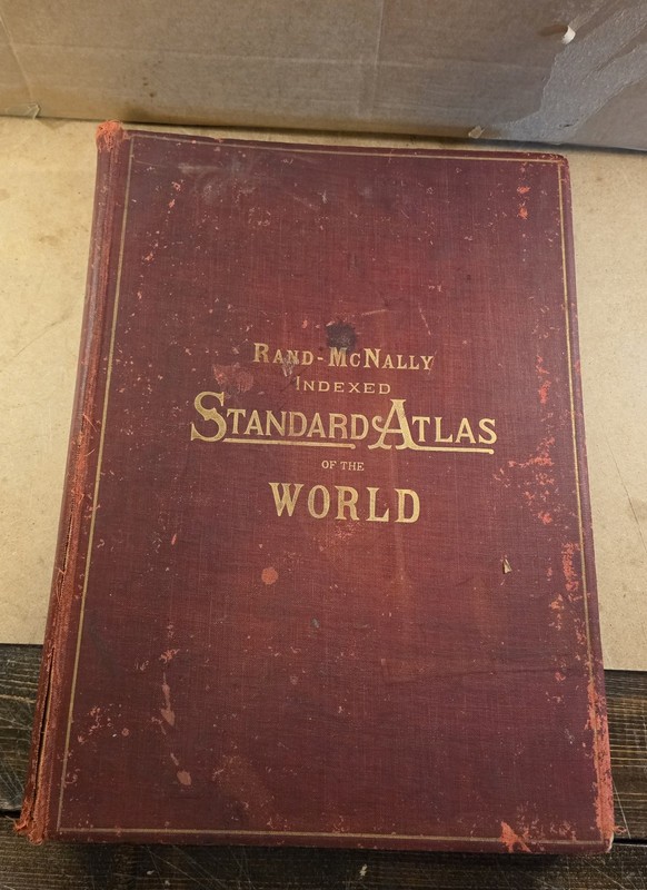 Rand McNally New Standard Atlas of the World (1898) Color Maps Large Folio Atlas