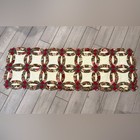 Longaberger Homestead Wedding Ring Quilt Wall Hanging Valance 19x59”