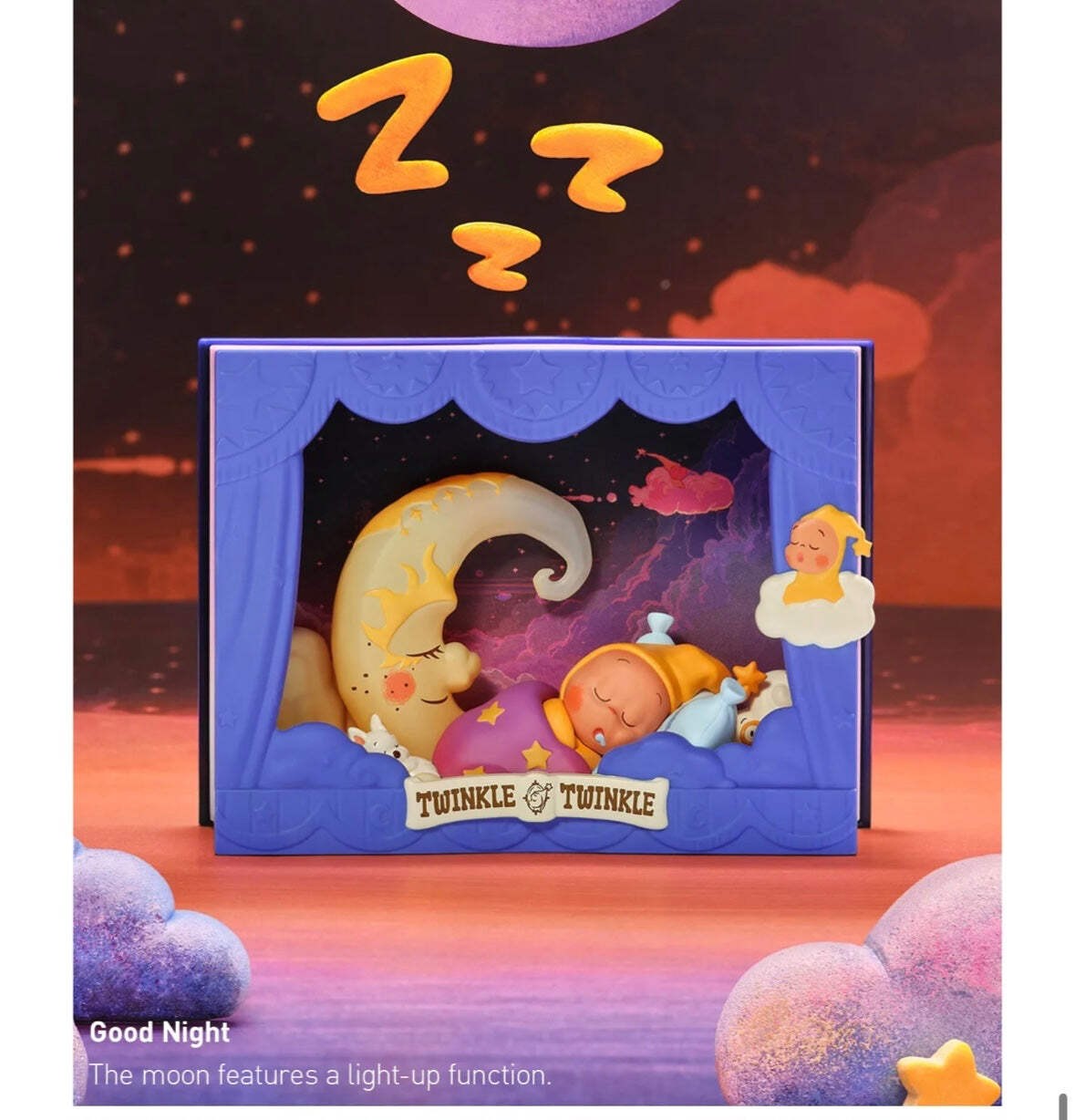 Good Night - Twinkle Twinkle Light up series scene set by Popmart