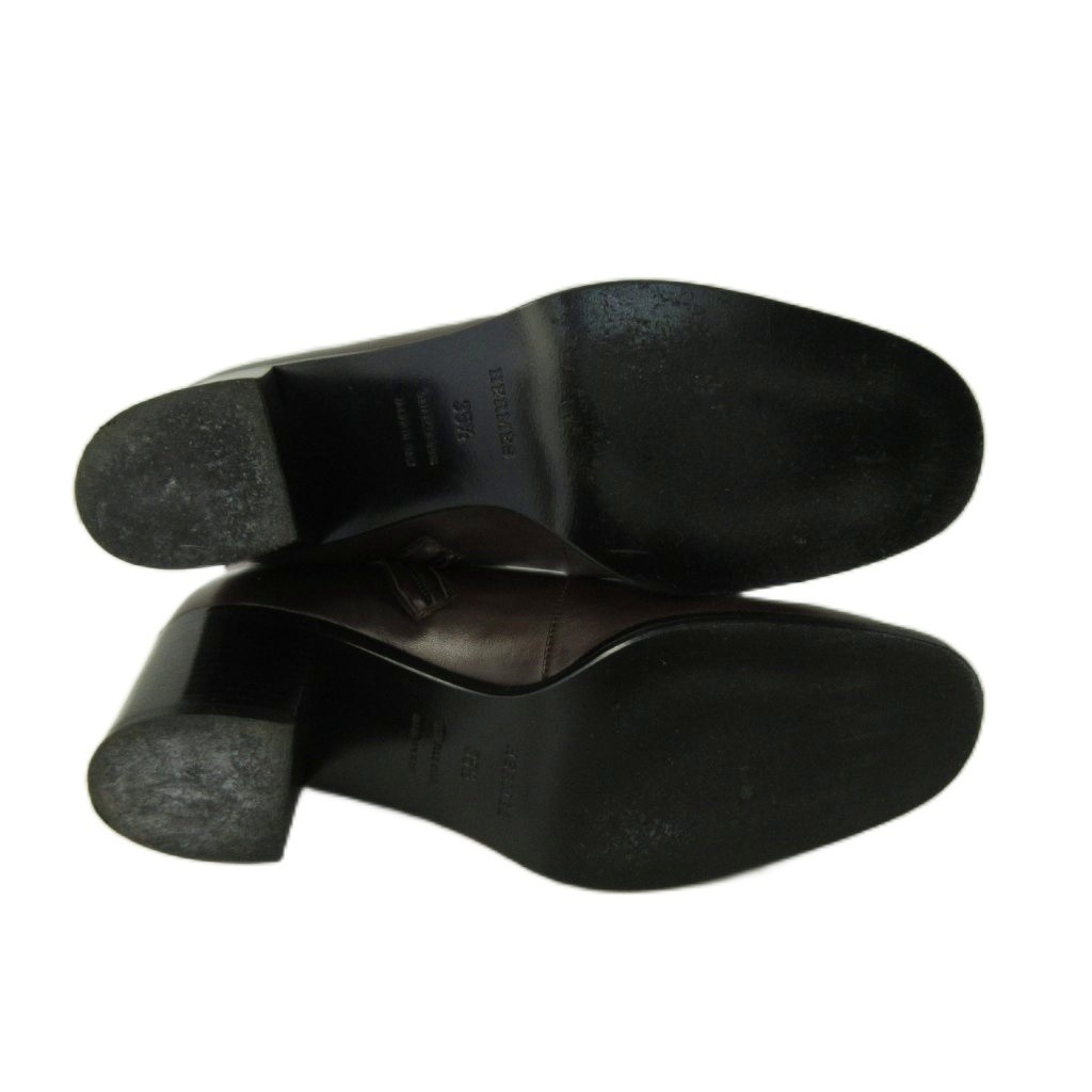 HERMES Short Boots Side Zipper Heel 9.1in Brown Authentic Pre-owned Women’s thumbnail 8