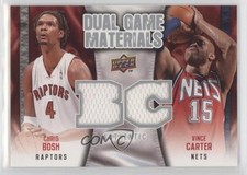 2009-10 Upper Deck Dual Game Materials Chris Bosh Vince Carter #DG-CB HOF s1i