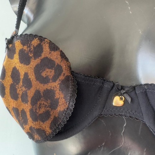Rare Moschino Lingerie Leopard Print Bra Top New With Tags Y2K - Picture 4 of 11